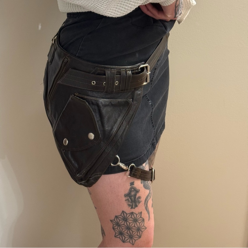 Brown Leather Belt Bag